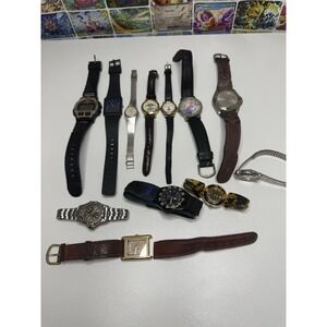 Vintage Watch Lot of 12 Timex Casio Seiko Wrangler Camel Untested Repair